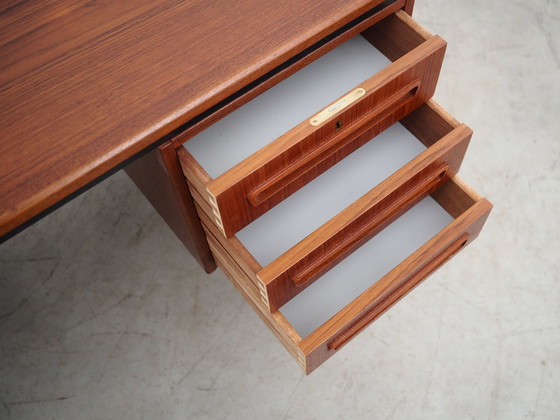 Image 1 of Teakhouten bureau, Deens ontwerp, 1960S, Ontwerper: J. Svenstrup