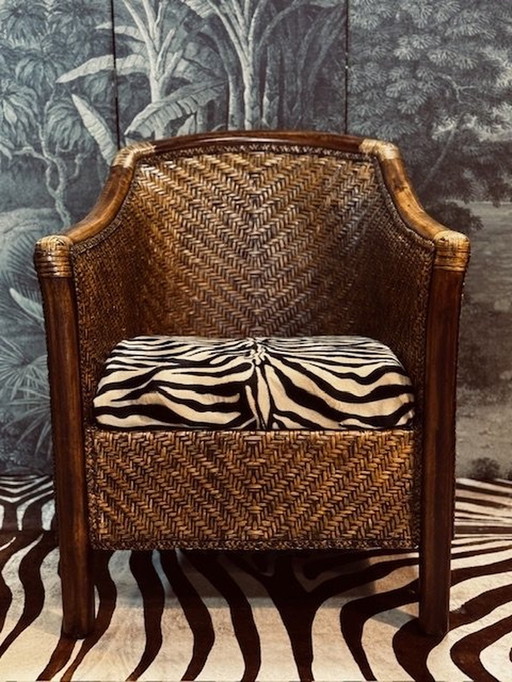 Birma Myanmar Riet Rotan Fauteuil