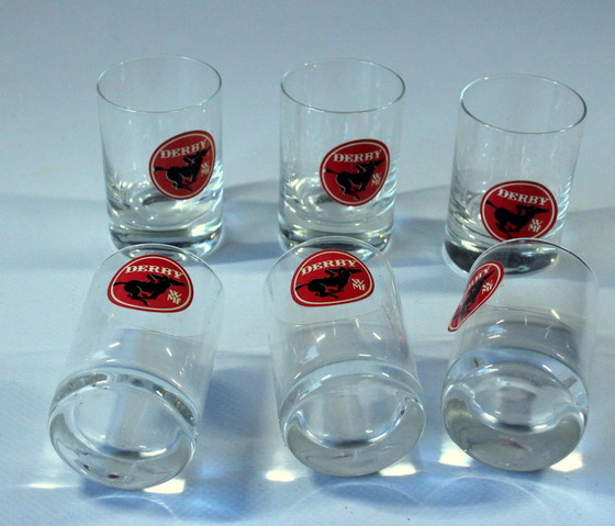 Image 1 of 6 borrelglaasjes Wmf Derby Mondgeblazen in originele doos - Vintage uit de jaren 70