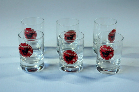 Image 1 of 6 borrelglaasjes Wmf Derby Mondgeblazen in originele doos - Vintage uit de jaren 70