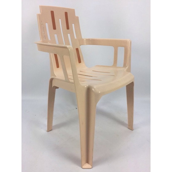 Image 1 of Vintage set van 3 Boston tuinstoelen door Pierre Paulin voor Herny Massonnet Postzegel - jaren 1980