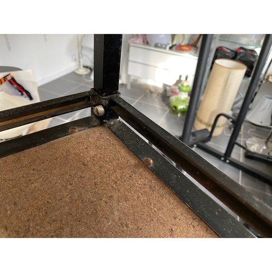 Image 1 of Vintage keramiek en stalen salontafel, jaren 1960