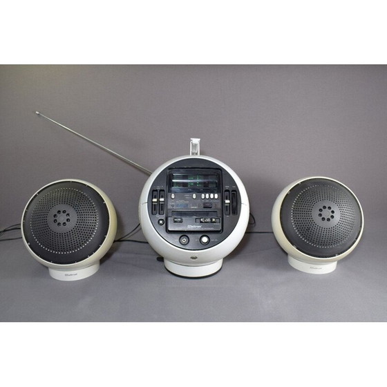 Image 1 of Vintage radio met 2 Weltron 'Space Ball' luidsprekers 2004