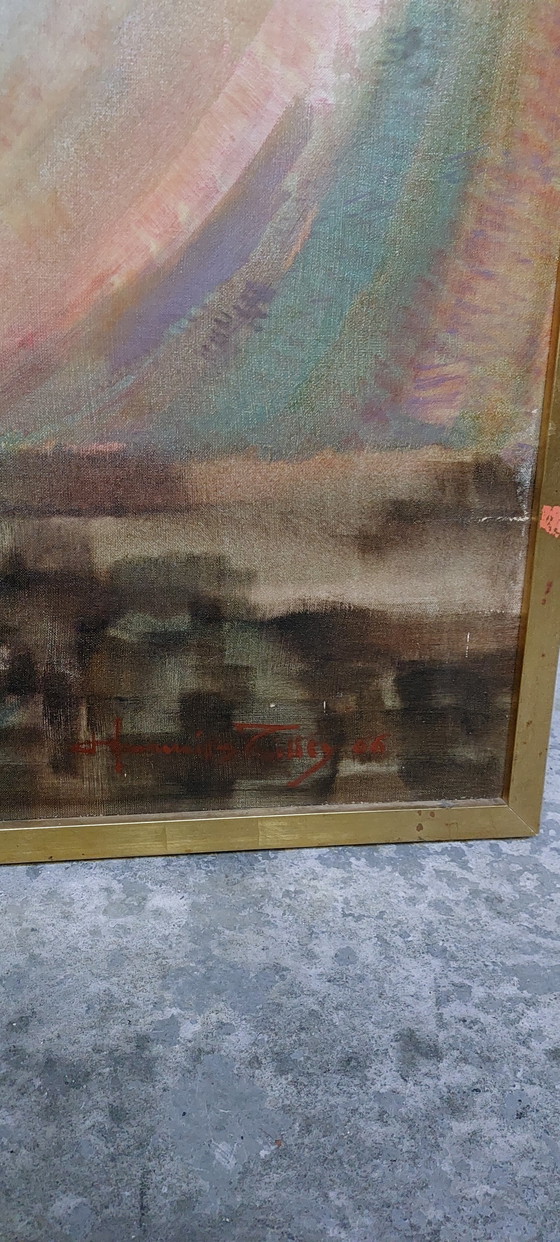 Image 1 of Vintage abstracte schilderij