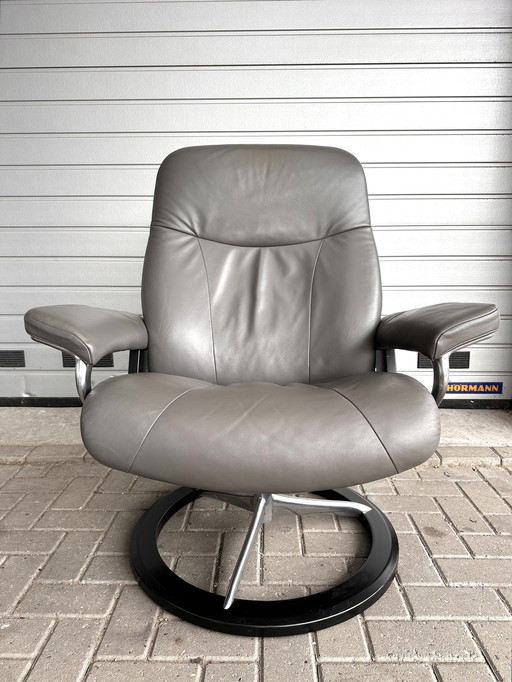 Stressless Consul Met Hocker