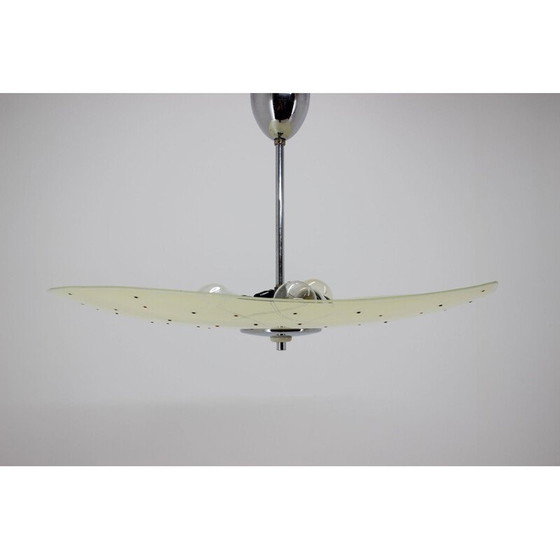 Image 1 of Vintage glas-chroom hanglamp, Tsjechië 1960