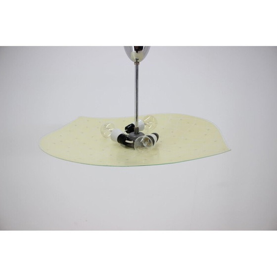 Image 1 of Vintage glas-chroom hanglamp, Tsjechië 1960