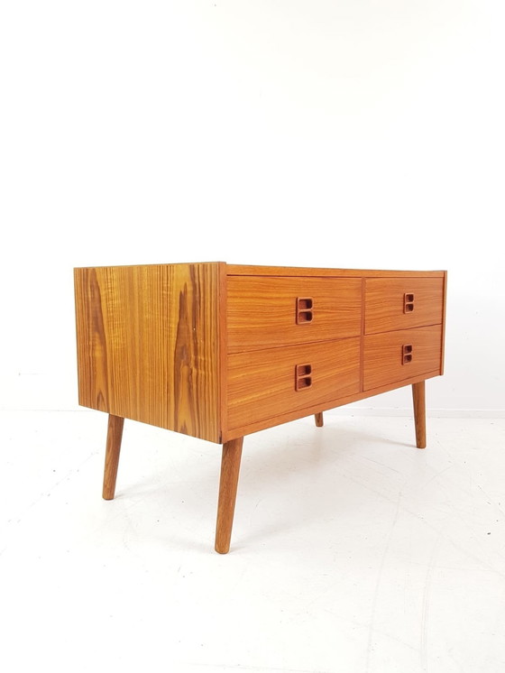 Image 1 of Vintage Deens Ladekastje Teak 4 Lades