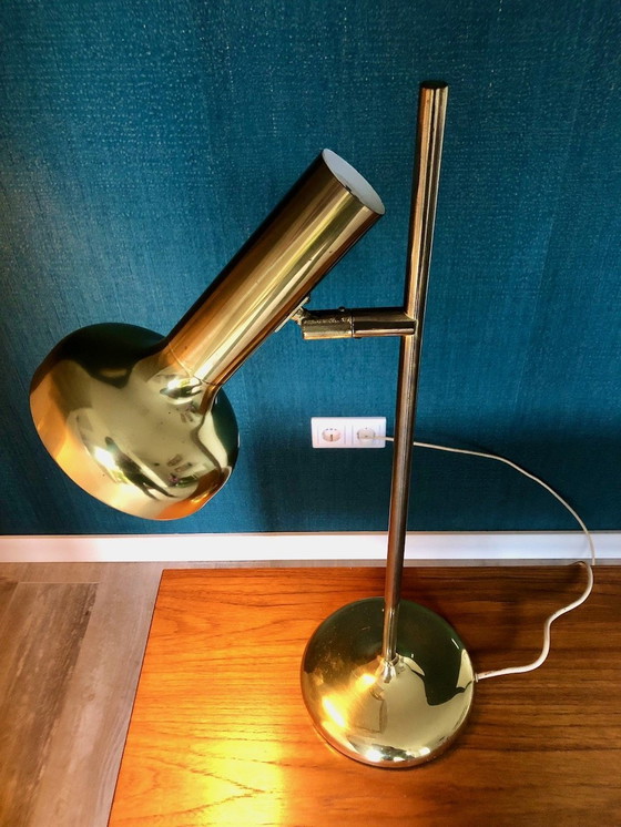 Image 1 of Midcentury Brass Floor Lamp Koch & Lowy Vloerlamp 