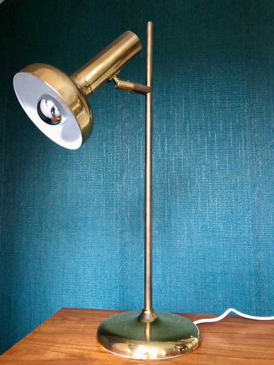 Image 1 of Midcentury Brass Floor Lamp Koch & Lowy Vloerlamp 