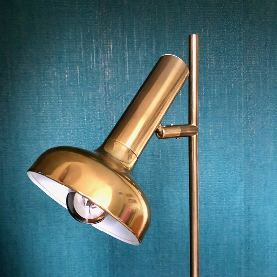 Image 1 of Midcentury Brass Floor Lamp Koch & Lowy Vloerlamp 