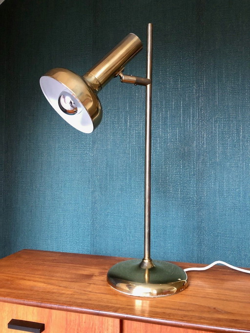 Midcentury Brass Floor Lamp Koch & Lowy Vloerlamp 