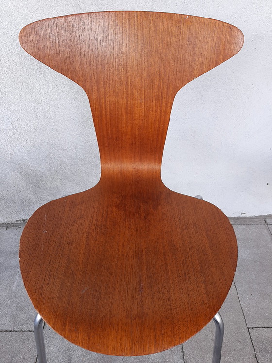 Image 1 of 6x teak Arne Jacobsen mok / muggen stoelen Fritz Hansen 1967