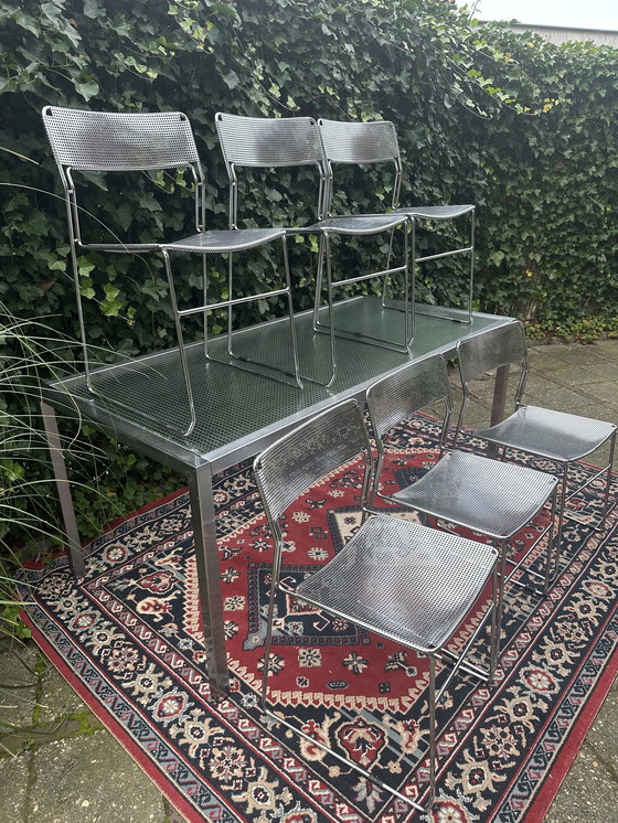 Image 1 of 6X Arrben Italy stoelen met tafel