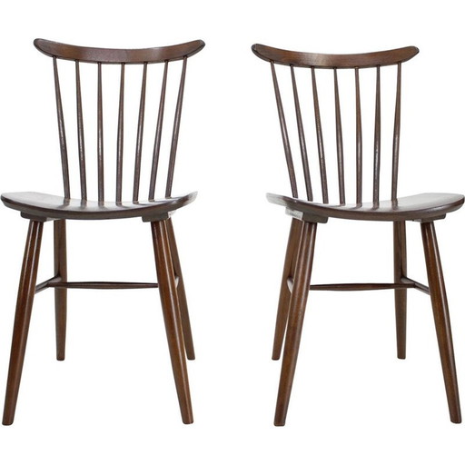 Set van 4 vintage houten eetkamerstoelen in Scandinavische stijl, 1960