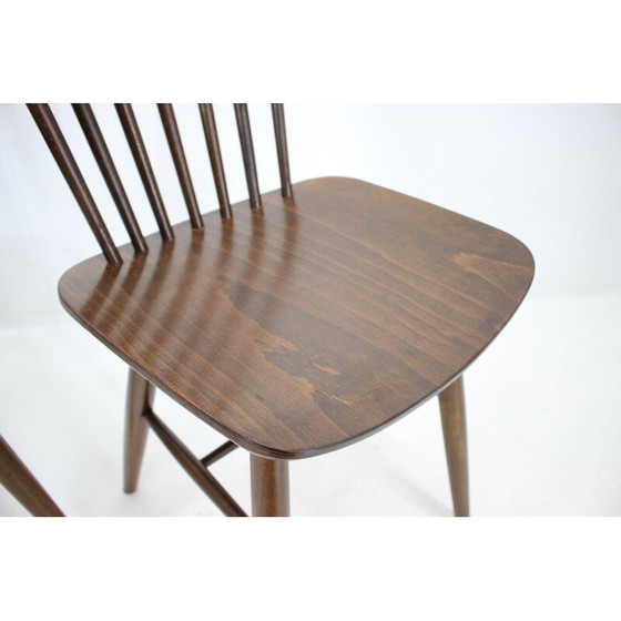 Image 1 of Set van 4 vintage houten eetkamerstoelen in Scandinavische stijl, 1960