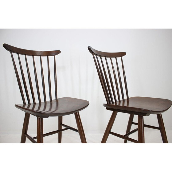 Image 1 of Set van 4 vintage houten eetkamerstoelen in Scandinavische stijl, 1960