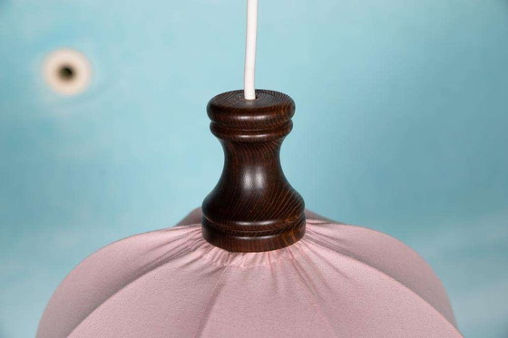 Image 1 of Vintage Scandinavische tulp hanglamp roze