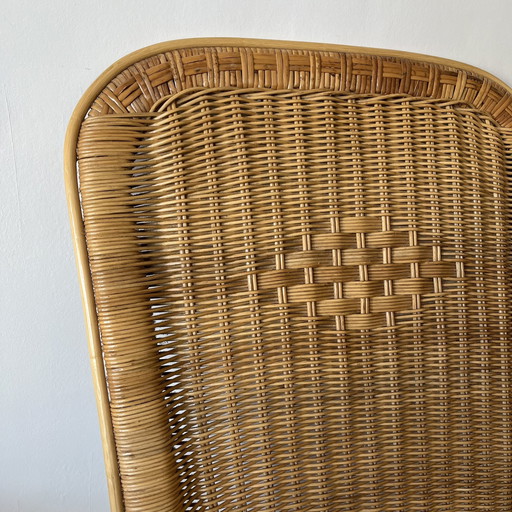 Vintage rotan fauteuil