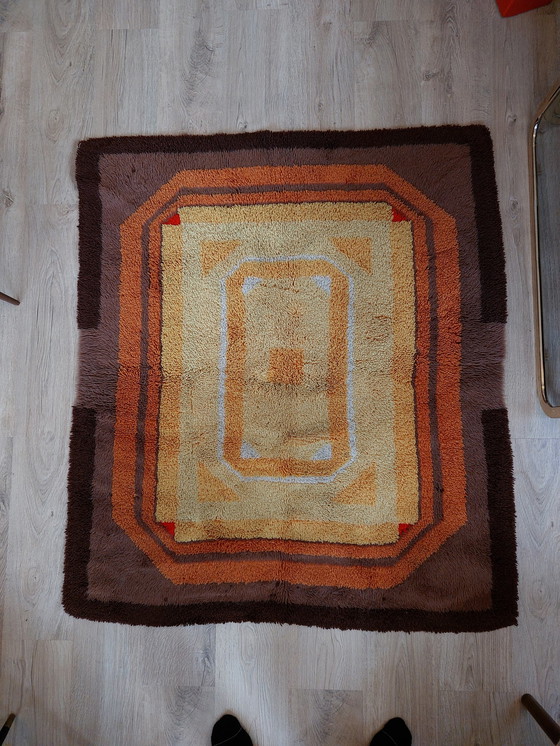 Image 1 of Vintage Hoogpolig Vloerkleed Tapijt