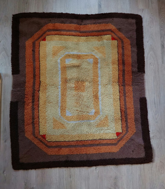 Image 1 of Vintage Hoogpolig Vloerkleed Tapijt