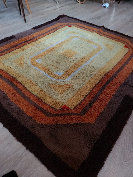 Image 1 of Vintage Hoogpolig Vloerkleed Tapijt