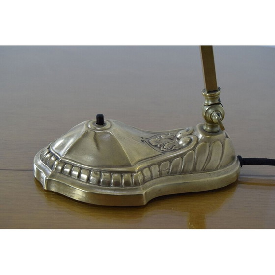 Image 1 of Vintage art deco verstelbare messing tafellamp, Tsjecho-Slowakije 1930