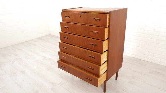 Image 1 of Vintage Deense Ladekast | Teak | 6 Lades | 121 Cm