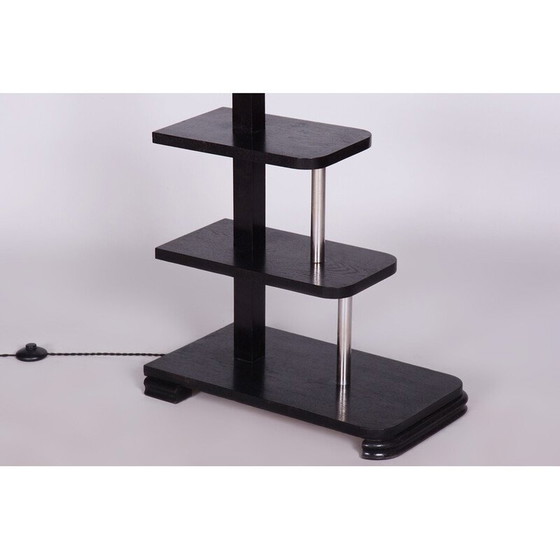 Image 1 of Vintage Art Deco eikenhouten vloerlamp, Tsjechië 1930