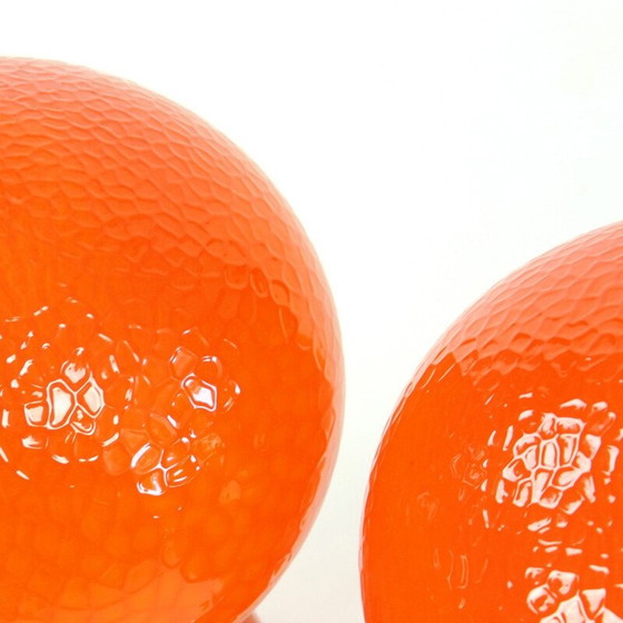 Image 1 of Paar vintage opaal glazen tafellampen van Osvetlovaci Sklo, Tsjecho-Slowakije 1960