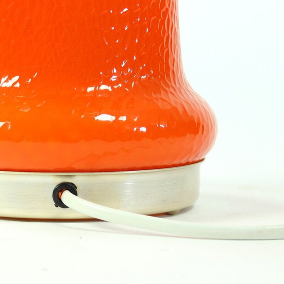 Image 1 of Paar vintage opaal glazen tafellampen van Osvetlovaci Sklo, Tsjecho-Slowakije 1960