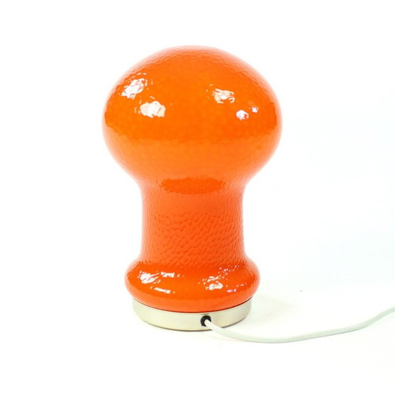 Image 1 of Paar vintage opaal glazen tafellampen van Osvetlovaci Sklo, Tsjecho-Slowakije 1960