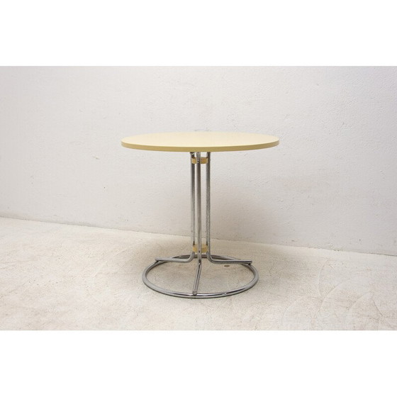Image 1 of Vintage Bauhaus chromen salontafel, Tsjecho-Slowakije 1930
