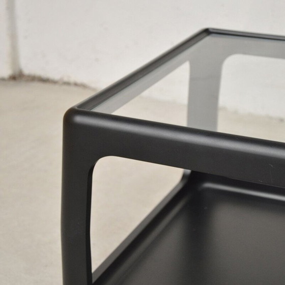 Image 1 of Vintage zwart gelakte polyurethaan salontafel van Peter Ghyczy voor Horn Collection, Duitsland 1975