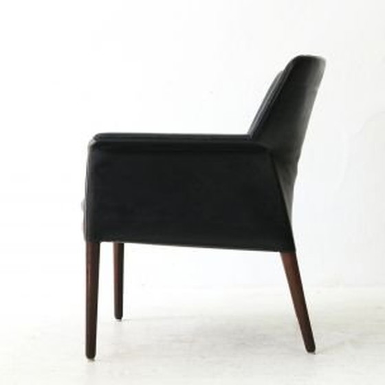 Image 1 of Vintage leren en palissander fauteuil van Larsen en A.B Madsen, 1960