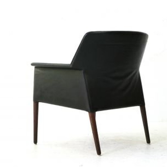 Image 1 of Vintage leren en palissander fauteuil van Larsen en A.B Madsen, 1960