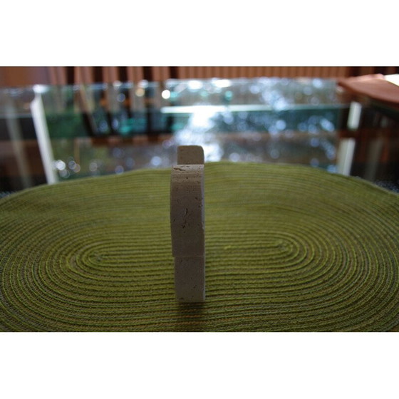 Image 1 of Vintage travertijnen zwaan sculptuur van Enzo Mari voor Fratelli Manel, Italië 1970