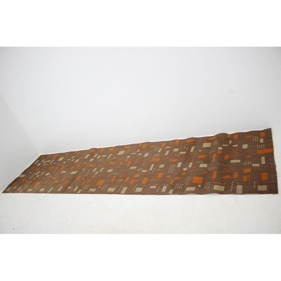 Image 1 of Geometrisch vintage vloerkleed, Tsjecho-Slowakije 1960