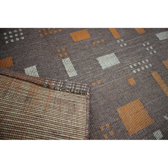 Image 1 of Geometrisch vintage vloerkleed, Tsjecho-Slowakije 1960