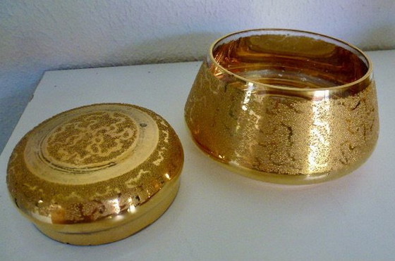 Image 1 of Vintage Boudoir Set / Toiletset / Dressing Set, Filigrain Goud.