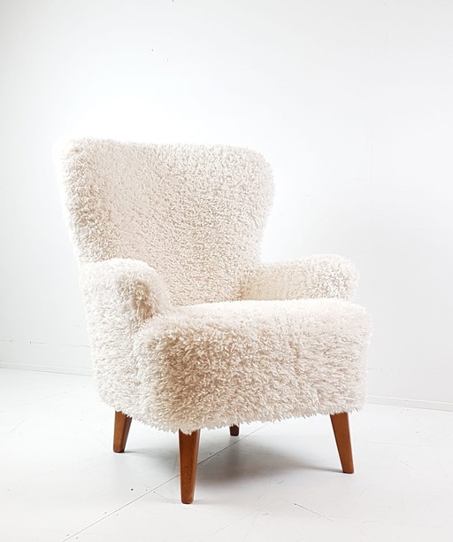 Artifort Fauteuil Nieuw Gestoffeerd Doodle Teddy Stof Creme