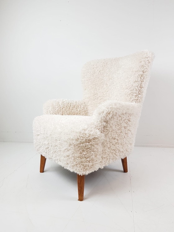 Image 1 of Artifort Fauteuil Nieuw Gestoffeerd Doodle Teddy Stof Creme