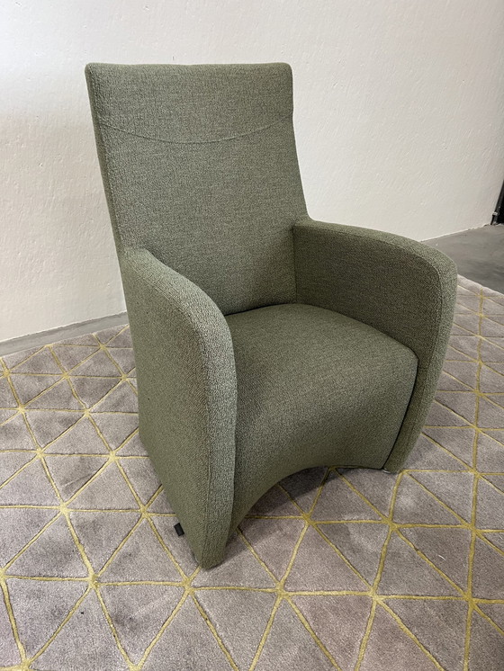 Image 1 of Leolux Lapita Fauteuil Groen stof Design stoel 