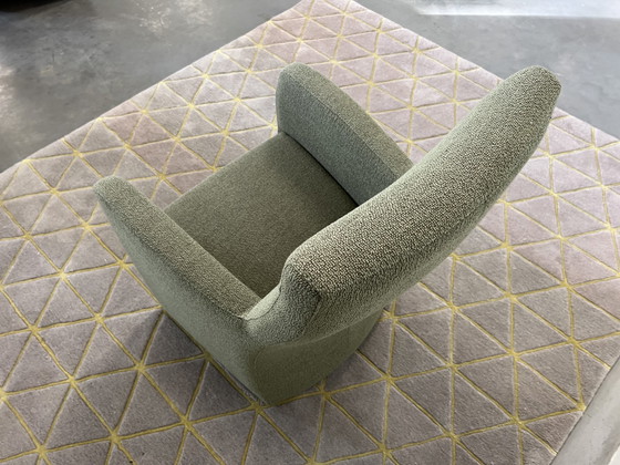 Image 1 of Leolux Lapita Fauteuil Groen stof Design stoel 