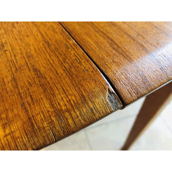 Image 1 of Vintage teakhouten eettafel, Scandinavisch 1960