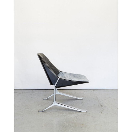 Image 1 of Paar vintage aluminium en spijkerstof fauteuils van Knut Hesterberg voor Selectform, Duitsland 1970