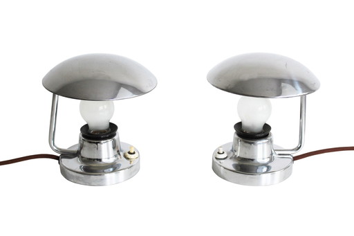 Paar 1950's modernistische tafellampen