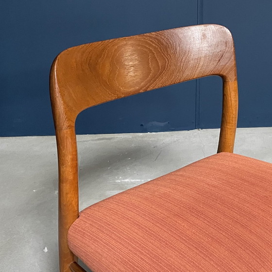 Image 1 of Vintage Eetkamerstoelen- Niels Otto Møller – Model 75 – Jaren 60