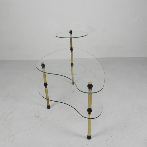 Image 1 of Vintage etagere met 3 glasplaten,
