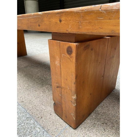 Image 1 of Vintage bank in massief grenen, geselecteerd door Charlotte Perriand, 1947